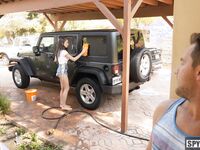 Step Bro Hoses Down Big Titty Step Sister